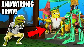 ANIMATRONIC SPONGEBOB ARMY INVADE!🧽- Garry's mod Sandbox