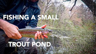 Fishing A Beautiful Wisconsin Pond for Trout - My First Brook Trout