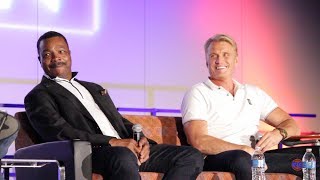 Carl Weathers and Dolph Lundgren  Apollo Creed, Ivan Drago Rocky Panel