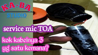 MIC TOA ADA 3 KABEL. KEMANAKAH KABEL HIJAU ITU.