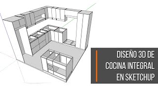 ✅ Como diseñar una cocina 3d en L en sketchup ( rápido y fácil ) screenshot 2