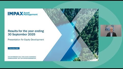 Impax Asset Management - Investor Presentation (FY Results) - December 2025