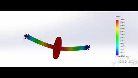 Frequency Analysis of a shaft with disc using Solidworks.