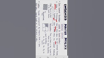 Condensed Matter Physics with KSET PYQs