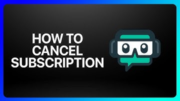 How To Cancel Streamlabs Subscription Tutorial