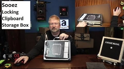 Sooez Locking Clipboard Storage Box Aluminum Locking Briefcase with Handle, Combination Lock