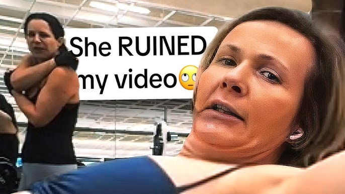 TikTok Gym Influencer has a Meltdown Over Photobomb - YouTube