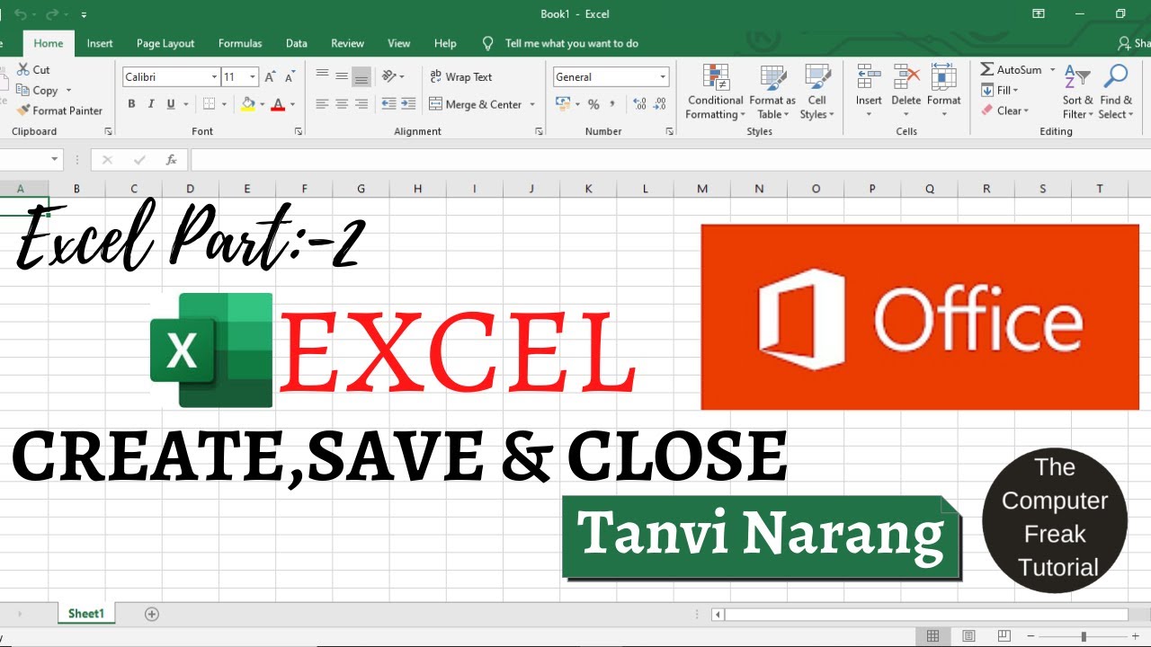 CREATE, SAVE, CLOSE - MS-EXCEL - YouTube