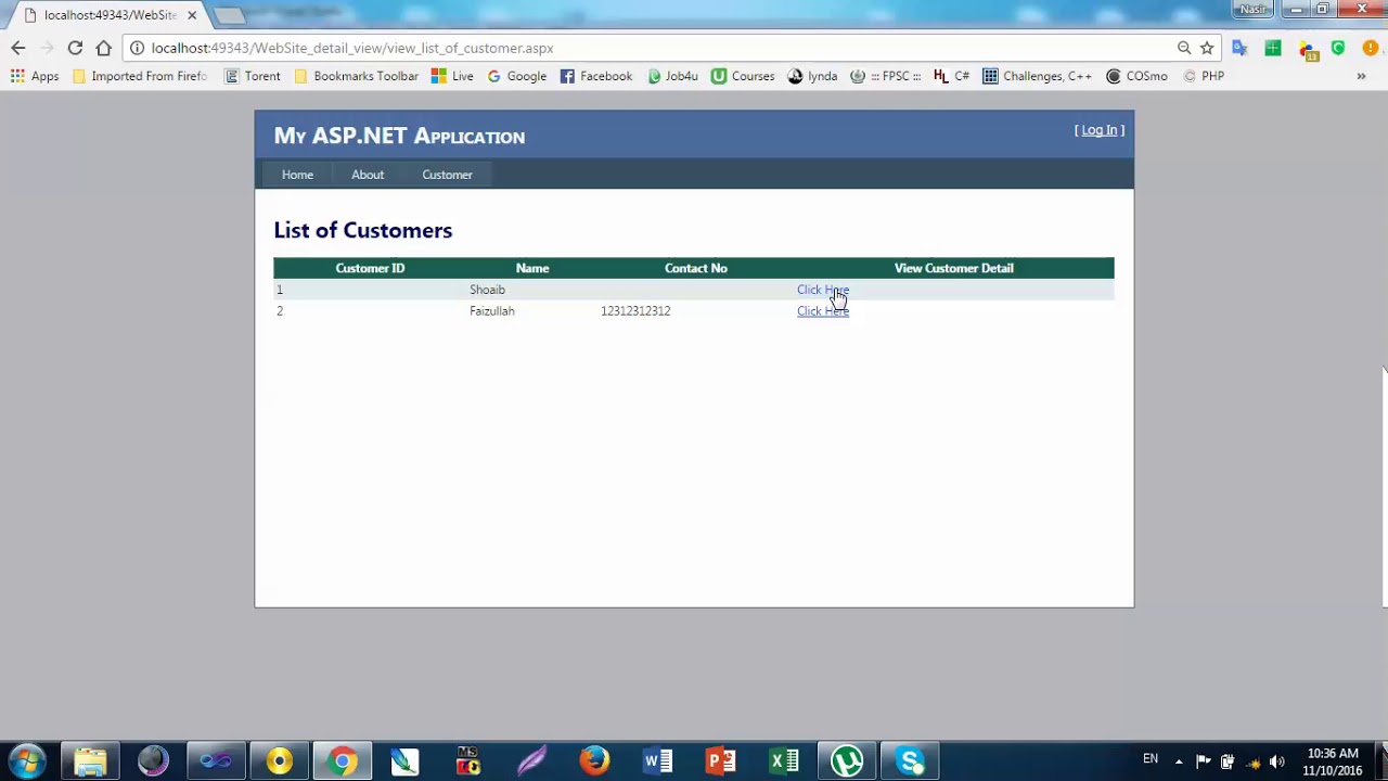 Update and Delete Record in ASP 5 - YouTube