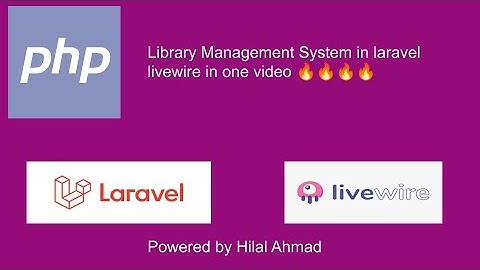 Library Management system in Laravel livewire in one video 🔥🔥🔥🔥