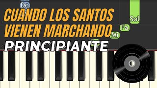 Video thumbnail of "CUANDO LOS SANTOS VIENEN MARCHANDO- Piano tutorial- Principiante #comotocarpiano #ArmoniaArtesanal"