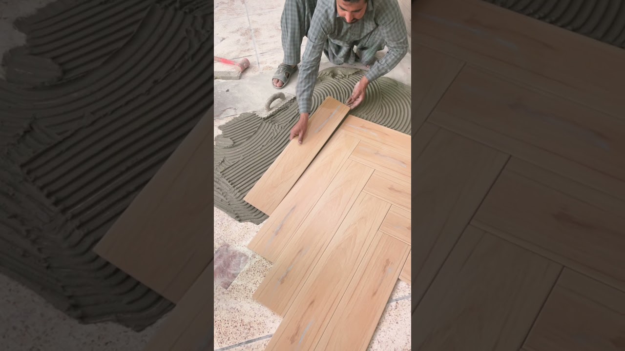 Wooden Strip Tiles Design