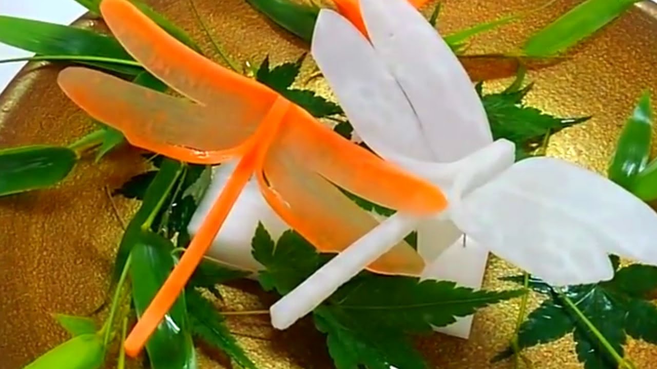 【和食の技術】赤トンボ　作り方　Dragonfly　carrot　made in Japan