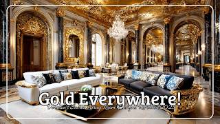 Gold Everywhere! Versace's Secret Living Room Designs Revealed 2025