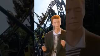 Rick Astley Rides A Roller Coaster #shorts #rickastley #memes