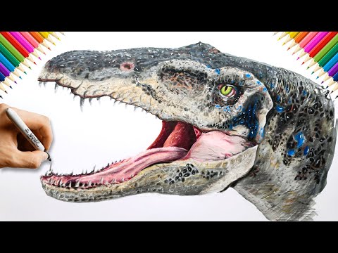 Drawing process Baryonyx | Time lapse