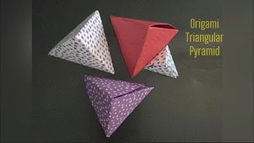 7. Origami Triangular Pyramid Tutorial folding paper easy instructions