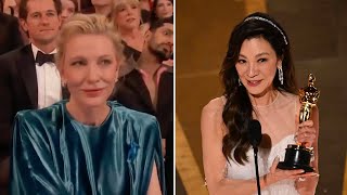 Cate Blanchett REACTS to Michelle Yeoh's Oscar Win