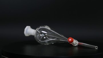 Glass Pear Shape Separating Funnel With PTFE Stopper