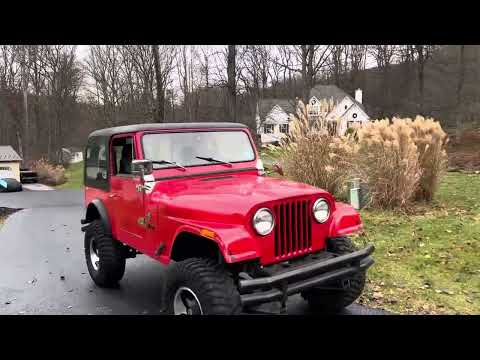 CJ 7- 1981 Drive by - 350 V8 straight pipe exhaust - YouTube