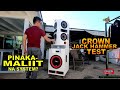 4 D10 CROWN JACK HAMMER WOOFER & 2 TWEETER TEST ON MONO TOWER SPEAKER BOX - STEREO SOUND SYSTEM