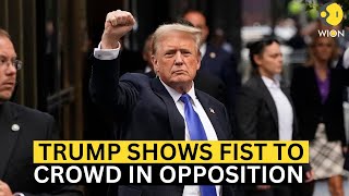 Trump pumps fist to crowd after guilty verdict | WION Originals
