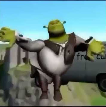 Shrek dancing to android alarm for 6 seconds