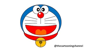 How to draw doraemon on powerpoint. Complete step by step tutorial.