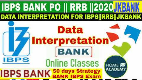 Data interpretation for IBPS RRB Jkbank by home academy