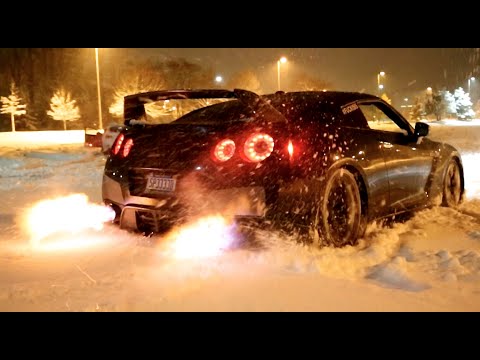 GTR Snow Launch Control Flamethrower!