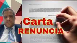 ¿Como hacer una carta de renuncia con PREAVISO?