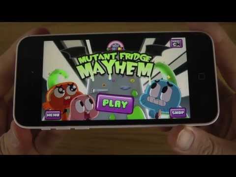 Mutant Fridge Mayhem Gumball iPhone 5C iOS 7.0.2 HD Gameplay Trailer