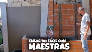 Enlucido de cemento con MAESTRAS (Fácil)