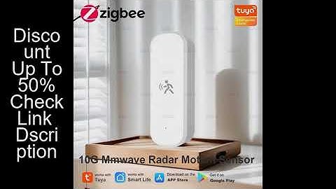 Tuya Zigbee Human Motion Sensor 10G MmWave Radar Detector with Luminance Temperature Humidity Sensor