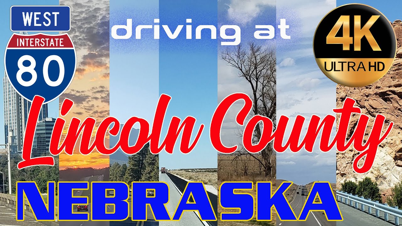 [4K] Driving at West Interstate 80 Lincoln County Nebraska, U.S.