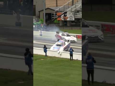 TERRY CAME BACK TO MAKE THE SHOW! Terry Haddock hit the wall in Q1. Q2, he put it in the #ihra #race