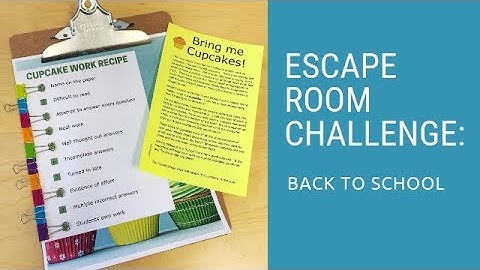 Back to School Escape Room Introduction video