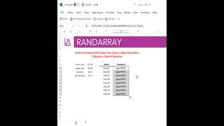 Random Password Generator in Excel Using Formulas