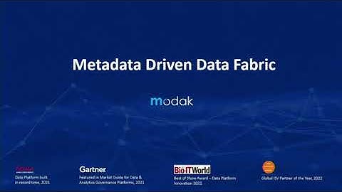 Metadata Driven Data Fabric | Modak at CDOIQ, 2023