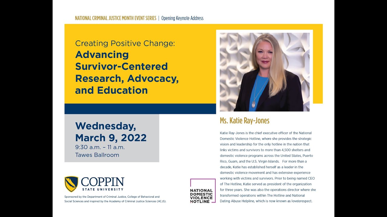 National Criminal Justice Month Keynote Event