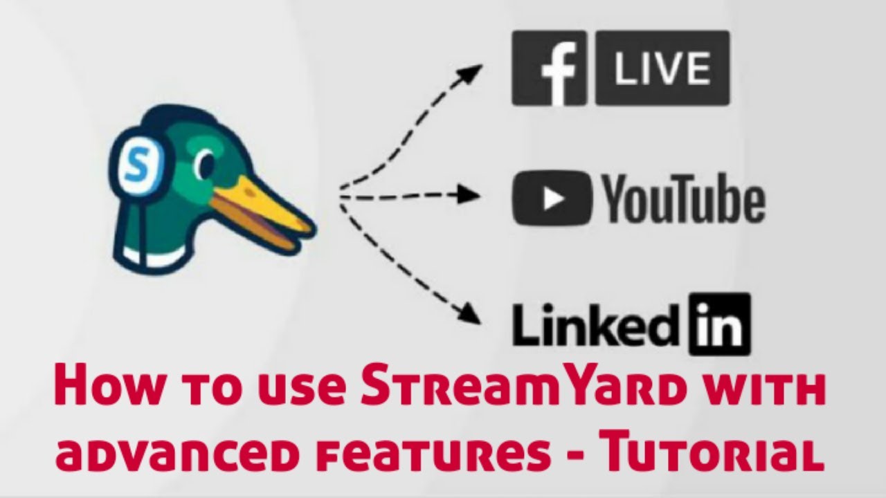 How to use StreamYard with advance features-Complete Tutorial -1 - YouTube