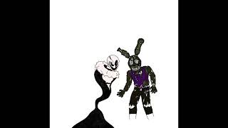 Springtrap and Gaster, time-lapse drawing.