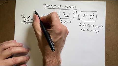 Projectile Equation of Motion with Vectors