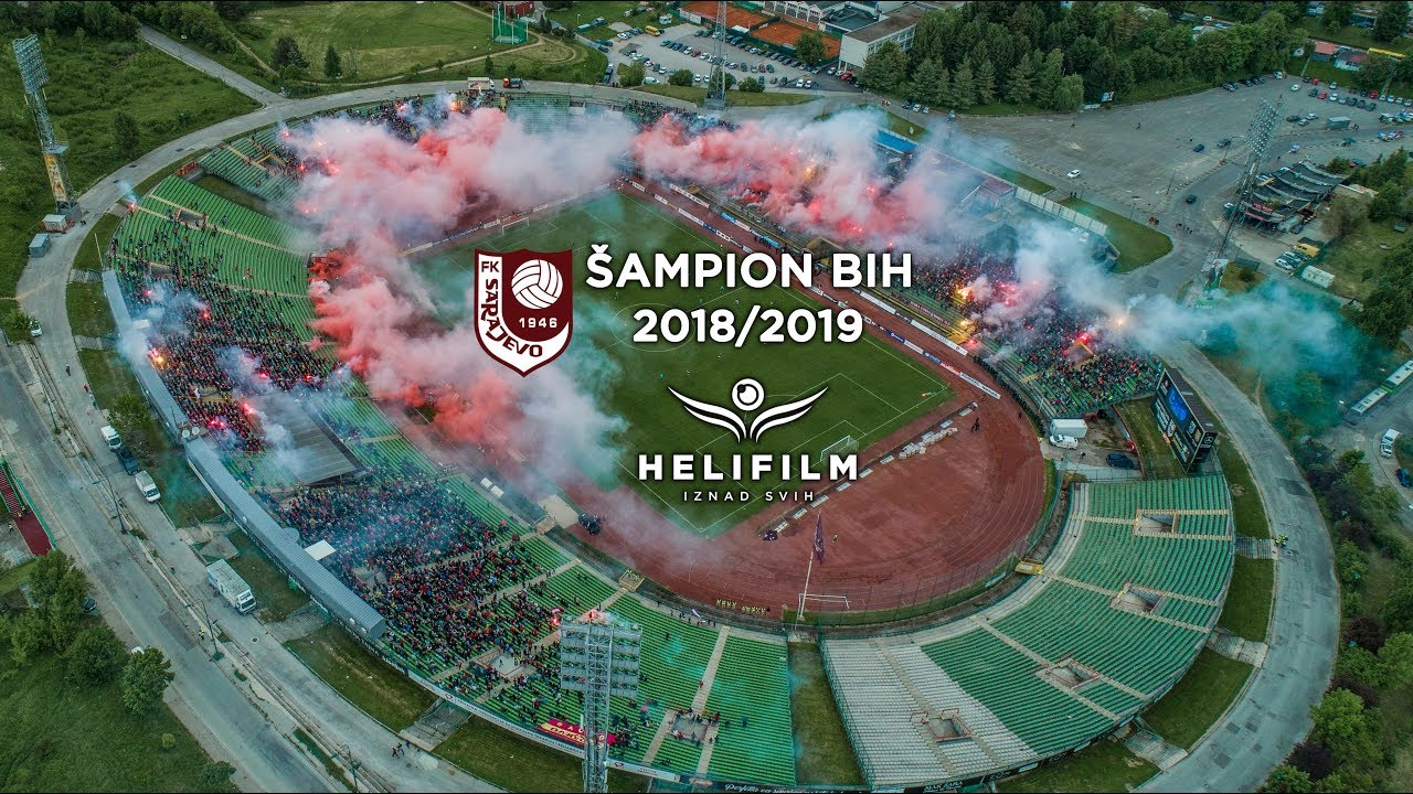 FK Sarajevo - Sampion 2019 - 4K Slavlje duple krune na Kosevu i ispred Vjecne vatre - Mi smo divovi