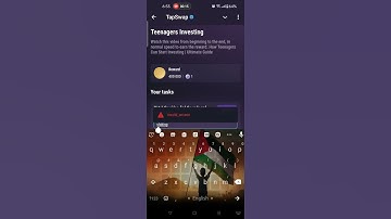 Teenagers Investing | 11th November Tapswap Watch Video Code