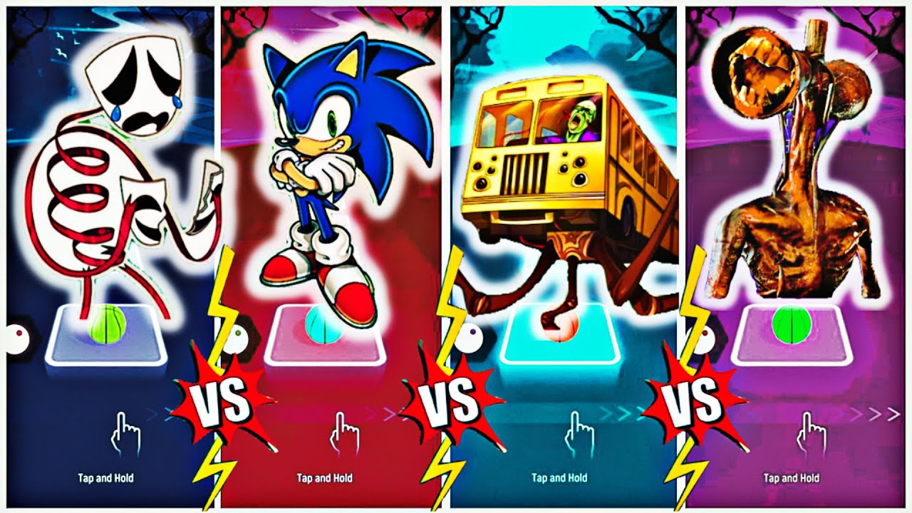 Gangle Exe Who Is Best🤭 Gangle 🎯VS🎯 Sonic EXE 🎯VS🎯 Bus Eater 🎯VS🎯 Siren Head⚡Tiles ...