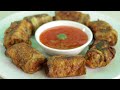 Easy Fried Eggplant Rolls  - the perfect summer meal