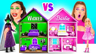 Wir Bauen Ein Erstaunliches Puppenhaus Barbie vs Wicked Challenge | Einfache Dekorationstricks