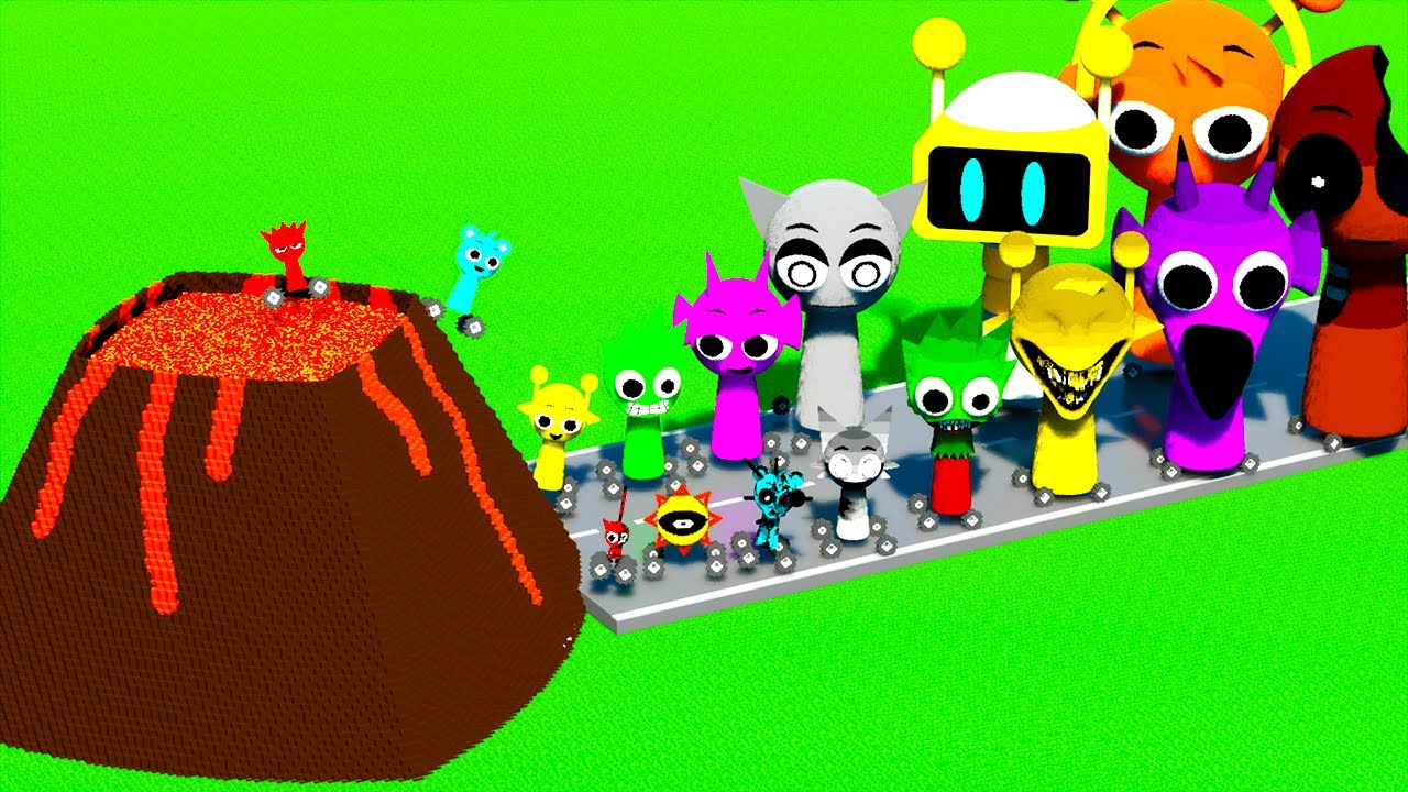 Big & Small Incredibox SPRUNKI PHASE 1-2 vs GIANT VOLCANO | Teardown