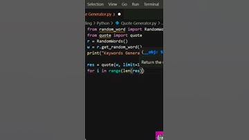 Quotes Generator in Python | Get Random Quotes 🔥 #python #coding